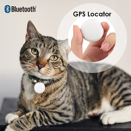 Smart GPS Pet Tracker – Localizador em Tempo Real para Cães e Gatos – Bluetooth Finder – Compatível com iOS e Android